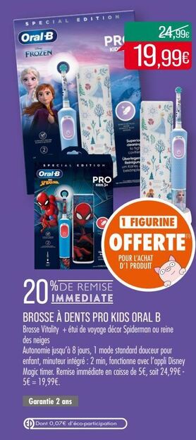 BROSSE À DENTS PRO KIDS ORAL B 