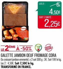 galette jambon oeuf fromage cora 