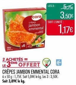 CREPES JAMBON EMMENTAL CORA 