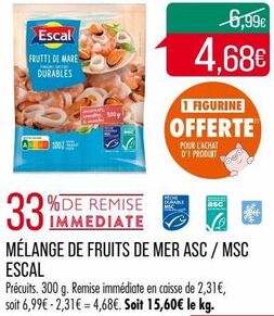 MÉLANGUE DE FRUITS DE MER ASC/ MSC ESCAL 