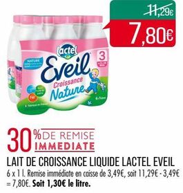 LAIT DE CROISSANCE LIQUIDE LACTEL EVEIL 