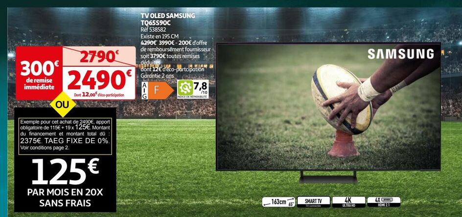 TV OLED SAMSUNG TQ65S90C