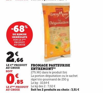 FROMAGE PASTEURISE ENTREMONT