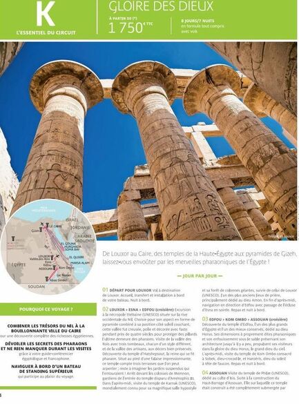 L'ESSENTIEL DU CIRCUIT  UNESCO  Com  EGYPTE  MEDITERRANEE  Gizen  LE CAIRE  LOUKOR  Vallée des Rois  SOUDAN  ISRAEL  JORDANIE  EL GOUNA HURGHADA SOMA BAY  Esna Edfou ASSOUAN Kom Ombo  EL QUSEIR MARSA  offre sur Kuoni