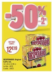 Offre Spéciale : Desperados Original - 12 x 33 cl (3,96 L) à 16€25 le Litre ou 12€19 l'unité !