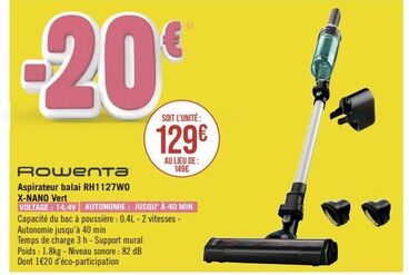 aspirateur balai Rowenta