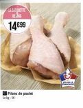 la barquette de 3kg  14€99  lekg: 5€  pilons de poulet  volaille française 