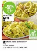 produit bio à prix réduit: tortellini ricotta épinards 250g à 5,74€ ou 1kg à 30,60€!