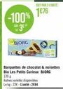 Promo: Noir Bio Chocolat & Noisettes 120g de Les Petits Curieux de BJORG à 3€ l'unité!