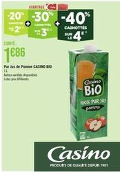 Économisez jusqu'à 40% sur le Jus de Pomme Casino Bio - Autres Variétés Disponibles!