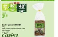 HAMLE CAGNOTTES | -20% -30% -40% sur le Casino Bio Crackers 200g | Variétés et Poids différents | 15€75.