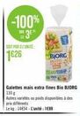 Super Promo : 1626 Galettes mais extra fines Bio BJORG 130 g -100% 3⁰/Lekg: 1454-L'unité: 189