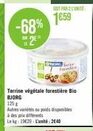 Une Remise de -68% sur la Terrine végétale forestière Bio BJORG Take Foredr 125 g à 2640 L'unité”