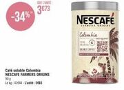 goûtez au café soluble colombia nescafe farmers origins pour 13.0 - 90 g à 41644/unité!