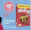 promo kellogg's trésor céréales chocolat-noisettes 750g ! 750€ pour 1kg, l'unité à 532€!