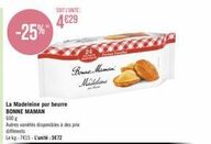 Bonne Maman Madeleine 600g -25% : Prix Unités à 4€29