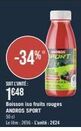 Promo 34% sur Boisson Iso Fruits Rouges ANDROS SPORT 50cl - 2€24 l'unité