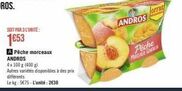 Offre Spéciale : 4x100g de Pêches Morceaux ANDROS à seulement 1€53 l'Unité ! Autres Variétés à 230 Lekg l'Unité.