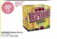 Promo exceptionnelle : 50% de remise ! Desperados Original 5,9% vol. 12x 33 cl au prix de 16 €25 l'unité !