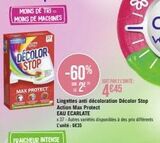 Décolor Stop Max Protect: Fraîcheur Intense -60%, 37 Lingettes EAU ÉCARLATE x 2 Unités - Promo 24645!