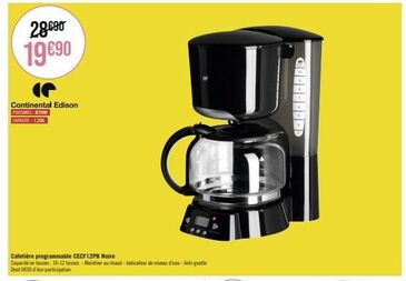 28090 19€90  Continental Edison PUISSANCE 870W CAPACITE: 1,25L  SUTRA 