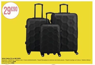 valise cabine rafal 55 cm - 8 roues - 29€90 : profitez d'une promo!