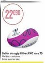 ballon de rugby gilbert rwc rose t5 - existe aussi en bleu!