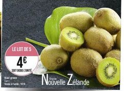 Kiwi Green, 5 pour 4€ : 80€/Unité, Cultivés en Nouvelle-Zélande !