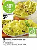 Tortellini Ricotta épinards bio Bio à -50%, 5€74/250g, 30€60/kg ou X2 2256-L'Unité 7665AB!