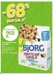 Biorg Croustillant Chocolat Bio à Prix Cassé - 2651 L kg-7650 L'unité:30.