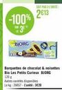 Chocolat & Noisettes Bio Les Petits Curieux BJORG - 100% Bio à 2€13 l'unité - 120g, disponibles à 26667 au kilo !