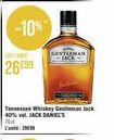 Tennessee Whiskey Gentleman Jack à 29,99€ : 40% vol, 70 d. -10% sur L'unité 26699 JACK DANIEL'S.