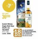 Découvrez le Scotch Whisky Single Malt Skye 45,8% vol. TALISKER 70cl à 39€99 - LA LOI INTERDIT LA VENTE D'ALCOOL AUX MINEURS