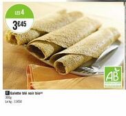les 4  3€45  b galette blé noir bio 300g lekg: 11650  ab  agriculture biolobique 