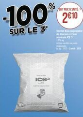 SACCHER  Ice³ CUBE  DUTCHACO  Martina  SOIT PAR 3 L'UNITÉ:  2€10  Sachet Biocompostable de Glaçons a l'eau minerale ICE 3 1.250  disponibles  Lig 232 L'unité: 315  F 