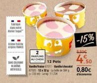 Vivez l'Expérience Culinaire Fraîche et Sans Colorants Artificiels - Fabr dassnat Alto Toque 12 Pots Vanille/fraise et Vanille/chocolat!