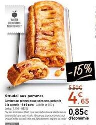 Dégustez le Strudel aux pommes - 4 à 6 parts - Économisez 15% - 4.65€ seulement!