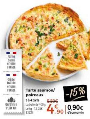 Tarte Saumon/ Poireaux
