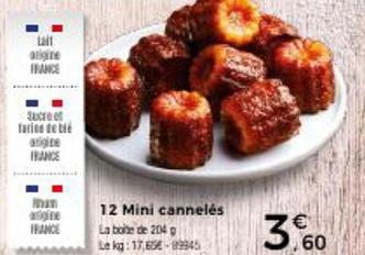 12 Mini Cannelés