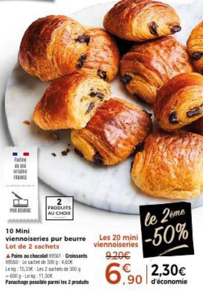 10 Mini Viennoiseries Pur Beurre