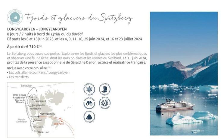 Fjords Et Glaciers Du Spitzberg offre sur Ponant