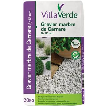 Gravier Marbre De Carrare 8/12 VILLAVERDE - 20Kg offre à 8,49€ sur VillaVerde