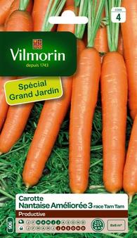 Graines de carotte nantaise améliorée 3 race tam tam VILMORIN offre à 11,99€ sur VillaVerde