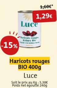 Luce - Haricots Rouges Bio 