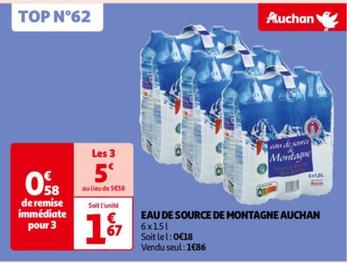 Auchan - Eau De Source De Montagne