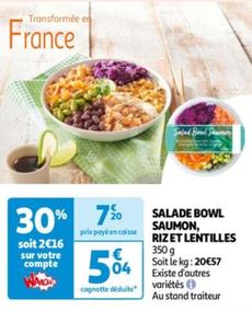 Salade Bowl Saumon, Riz Et Lentilles