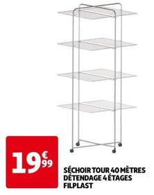 Filplast - Séchoir Tour 40 Mètres Détendage 4 Étages