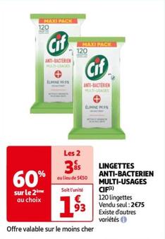 Lingettes Anti-bacterien Multi-usages