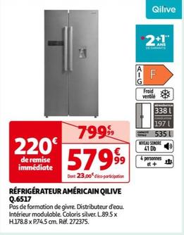 Qilive - Réfrigérateur Américain Q.6517