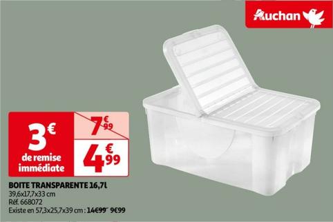 Auchan - Boite Transparente 16,7l